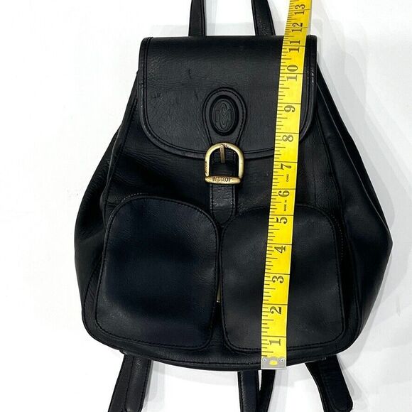 Mascot Vintage Genuine Leather Backpack In Black Great Quality Made In USA RARE main image 6